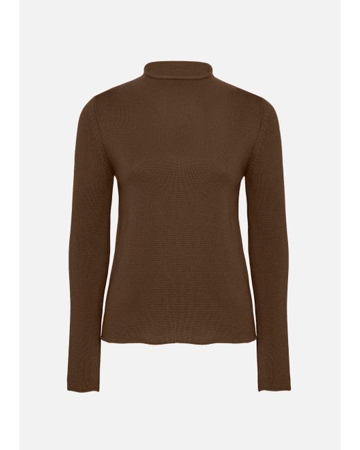 Malo Brown Cashmere Turtleneck Sweater