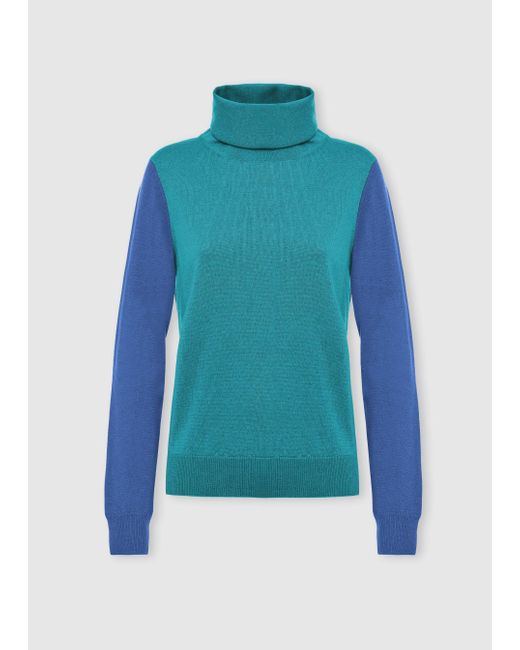 Malo Blue Cashmere Turtleneck Sweater, Candies