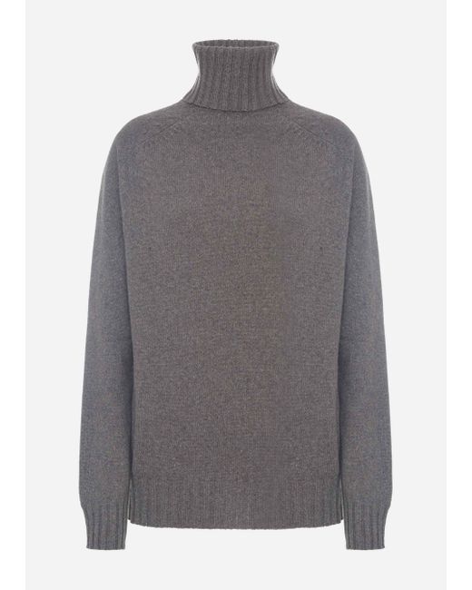 Malo Gray Cashmere Turtleneck Sweater, Re-Cashmere for men
