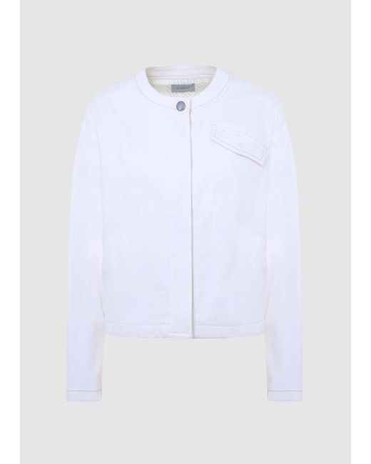 Malo White Stretch Cotton Jacket