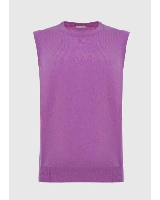 Malo Purple Cashmere Vest for men