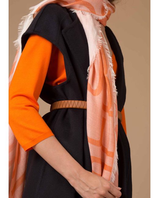Malo Orange Cashmere Coat