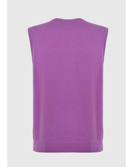 Malo Purple Cashmere Vest for men