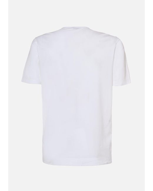 Malo White Stretch Cotton T-Shirt for men