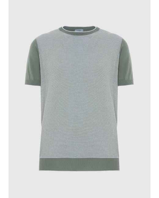 Malo Gray Cotton Crewneck Sweater for men