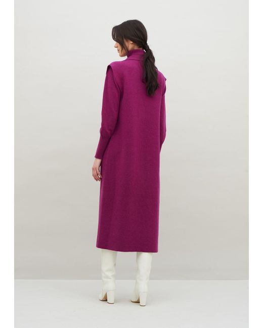 Malo Purple Double Cashmere Waistcoat