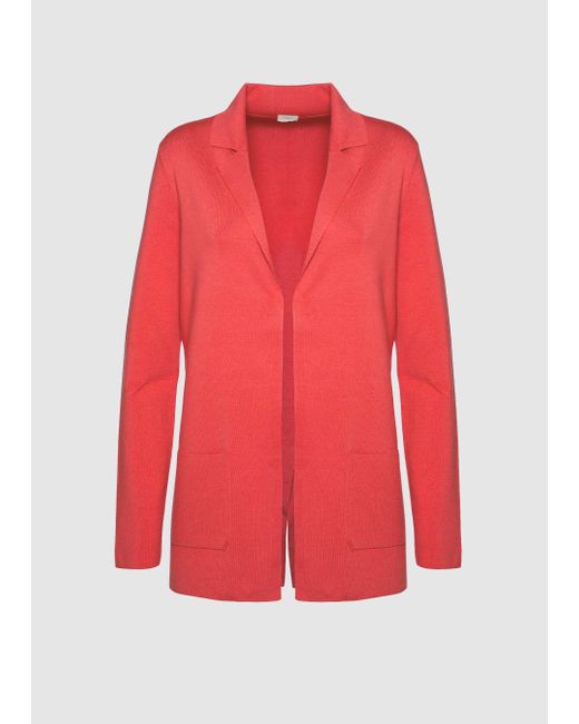 Malo Red Blended Cotton Jacket