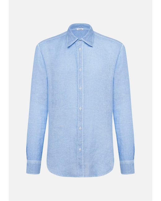 Malo Blue Linen Shirt for men