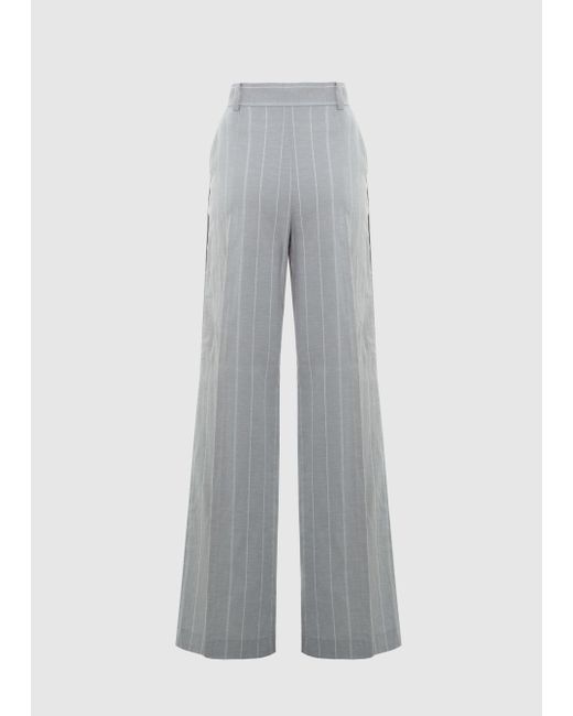 Malo Gray Blended Cotton Trousers