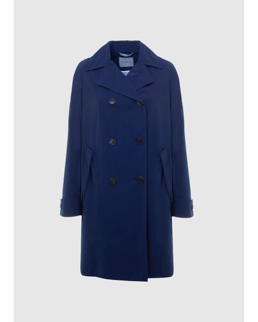 Malo Blue Blended Cotton Coat