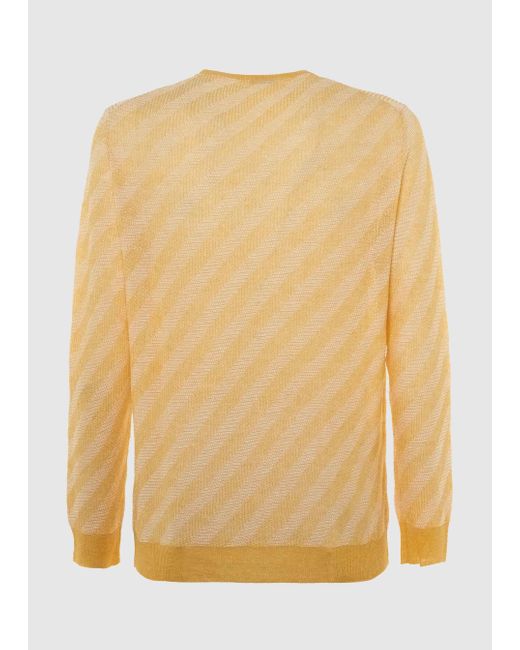 Malo Natural Linen And Cotton Crewneck Sweater for men