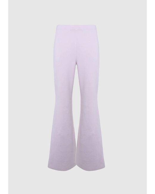 Malo Purple Virgin Wool Blend Trousers
