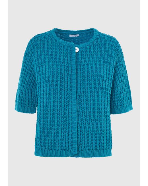 Malo Blue Blended Cotton Cardigan