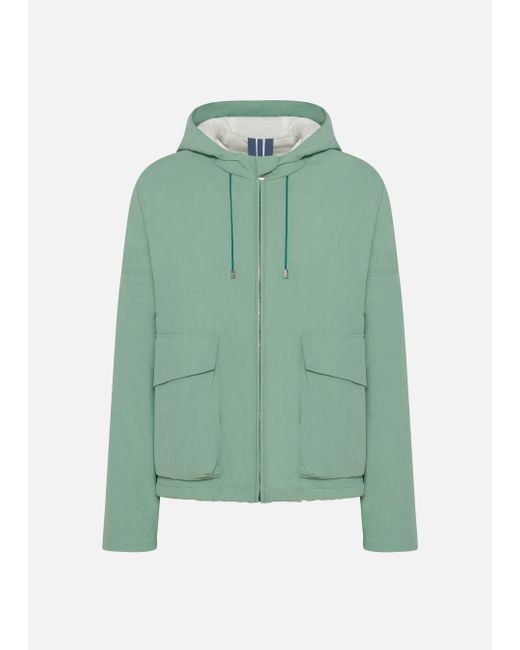 Malo Green Cotton Blend Jacket