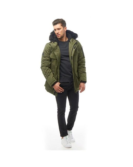 bellfield mens nimrod fur lined parka