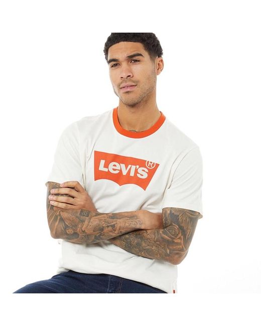 T-shirts relaxed fit Levi's pour homme en coloris Blanc | Lyst