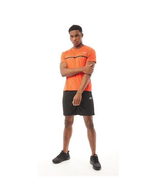 Skechers Synthetisch Skechers Brad T-shirt Oranje in het Oranje voor heren  - Lyst