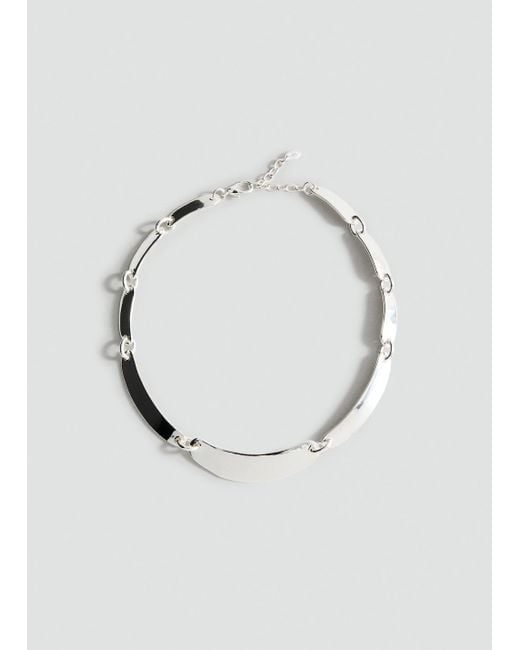 Mango Metallic Metal Plate Necklace