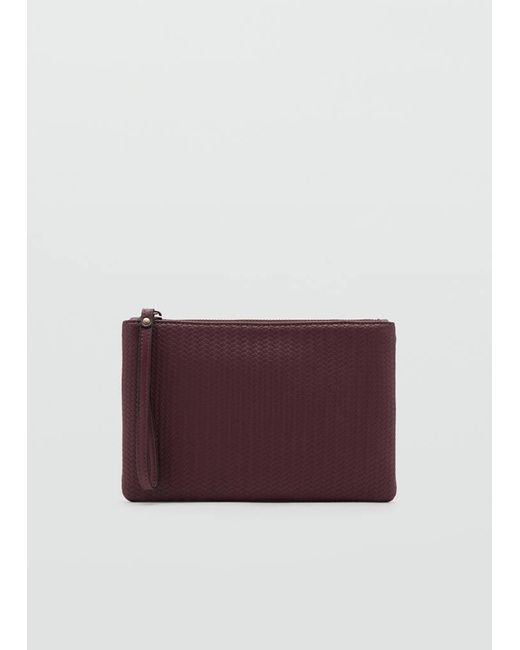 MANGO TEEN Purple Braided-Effect Clutch