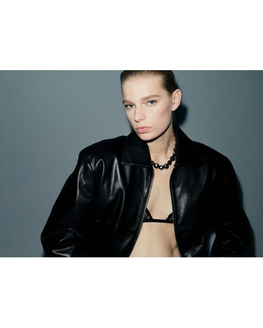 Collier Sphères Géométriques Argent Mango en coloris Black