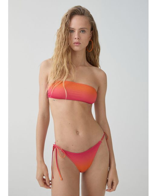 Mango Multicolor Bandeau Bikini Top Degradado