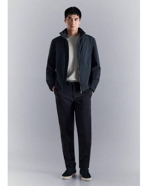 Mango Blue Packable Water-Repellent Jacket With Thermore Technology for men