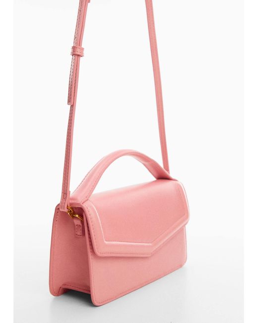 Mango Pink Rectangular Bag With Flap