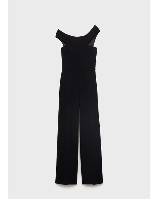 Mango Natural Long Jumpsuit With Asymmetrical Neck