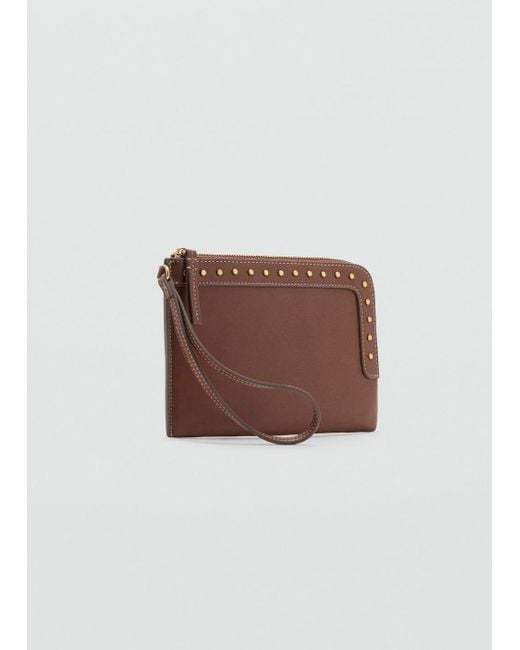 Mango Brown Hülle Mit Ledereffekt Und Nieten