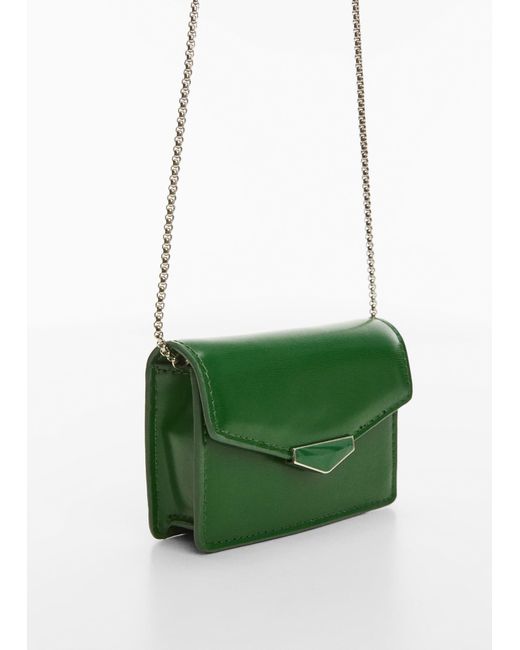 Mango Green Mini-bag With Flap And Chain