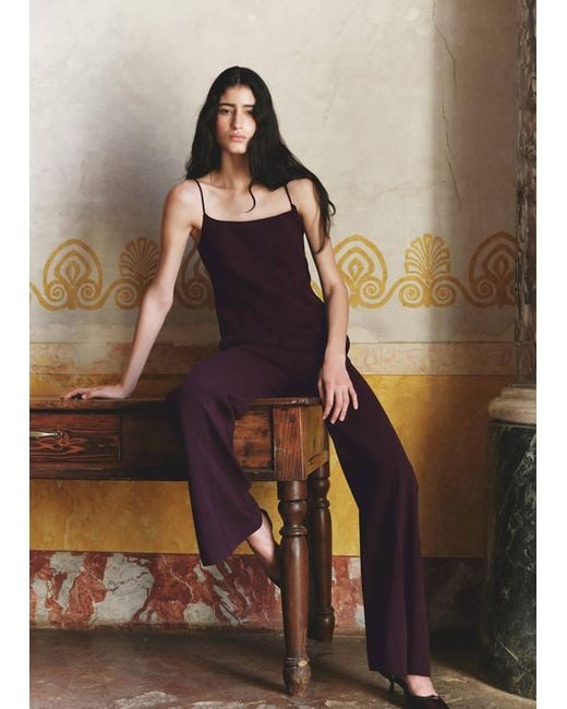 Mango Brown Plain Strapless Top