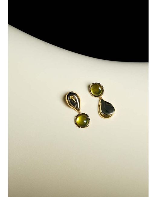 Mango Metallic Mixed Resin Earrings