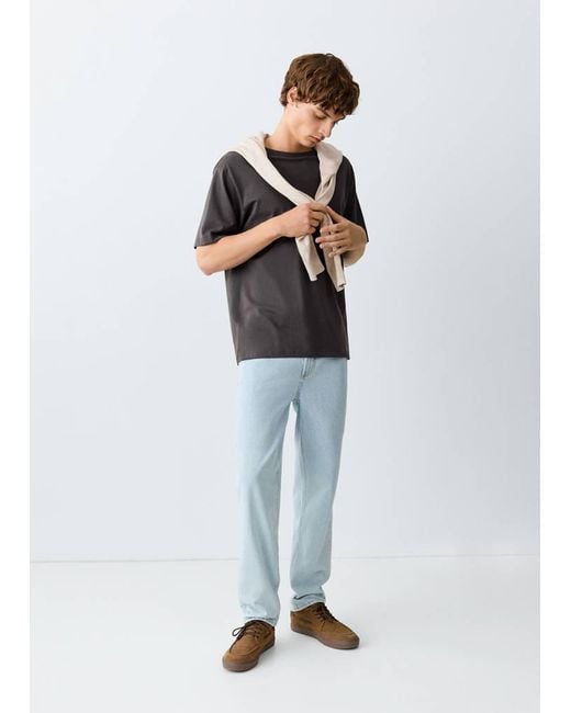 MANGO TEEN Blue Regular-Fit Jeans for men