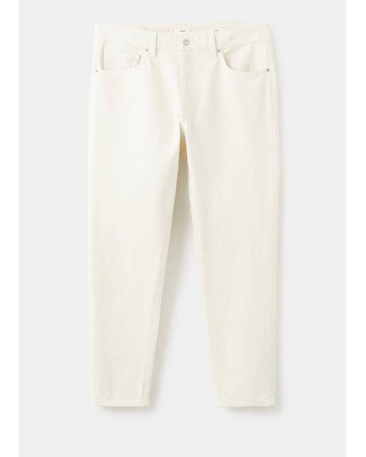 Mango Blue Ben Cropped Tapered-Fit Jeans for men
