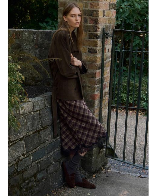 Mango Green Backless Suede Loafer