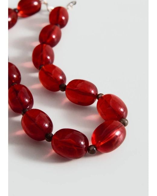 Mango Red Maxi Ball Necklace