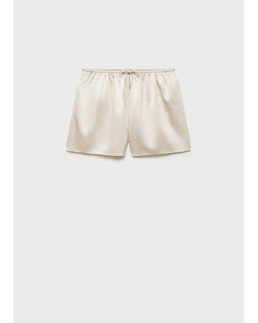 Mango Natural Silk Pyjama Shorts