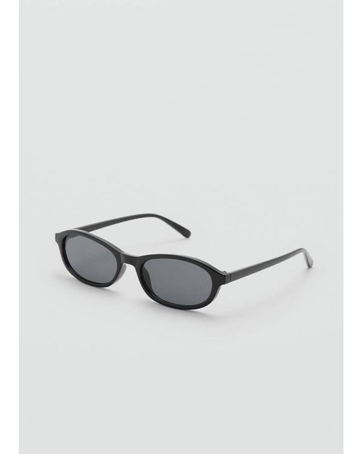 Mango Black Semi-Transparent Frame Sunglasses