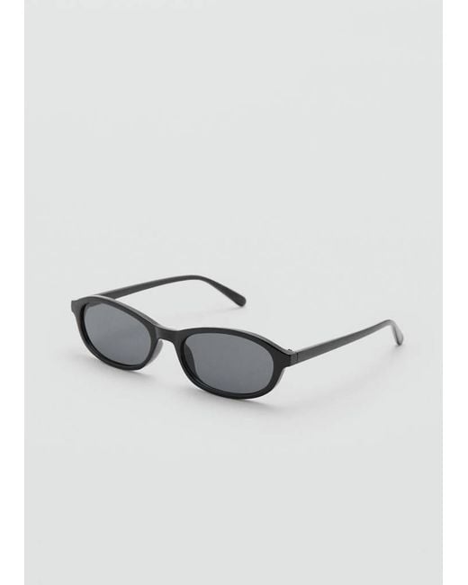 Mango Black Semi-Transparent Frame Sunglasses