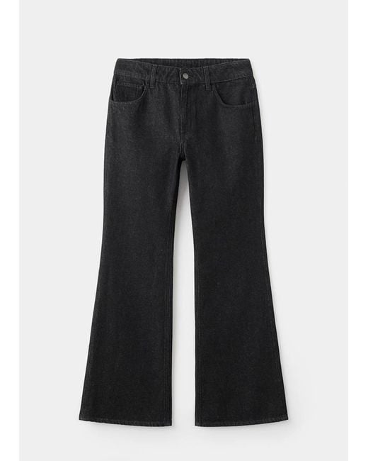 Mango White Flared Rinse-Wash Jeans