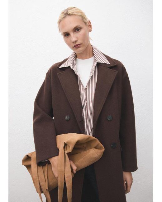 Mango Brown Suede Shopper Bag