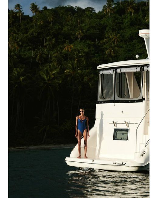 Mango Black Swimsuit With Slit Neckline