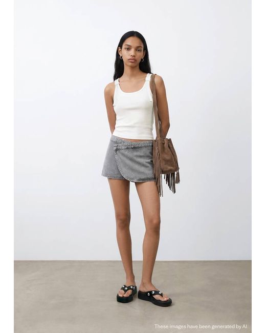 MANGO TEEN White Top With Knotted Straps