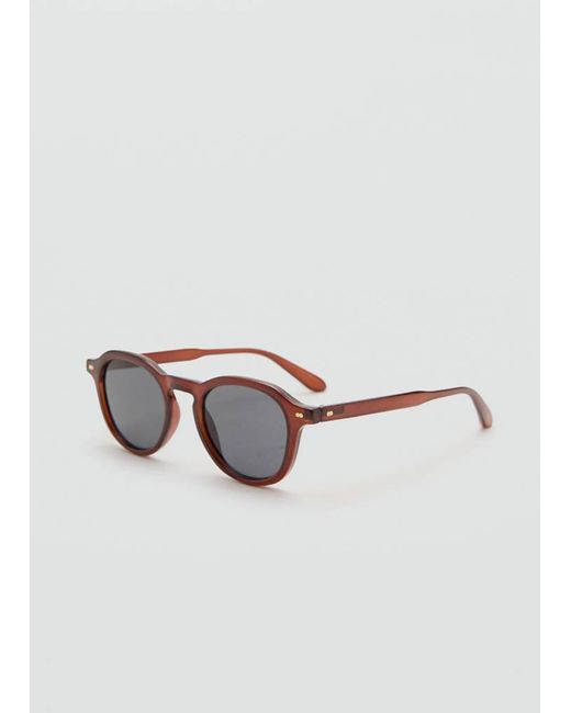 Mango Brown Semi-Transparent Frame Sunglasses for men