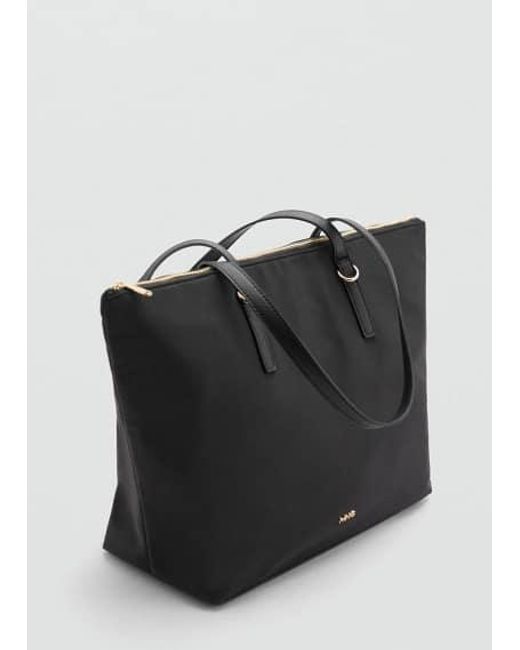 Mango Nylon Shopper Bag in Black Lyst UK