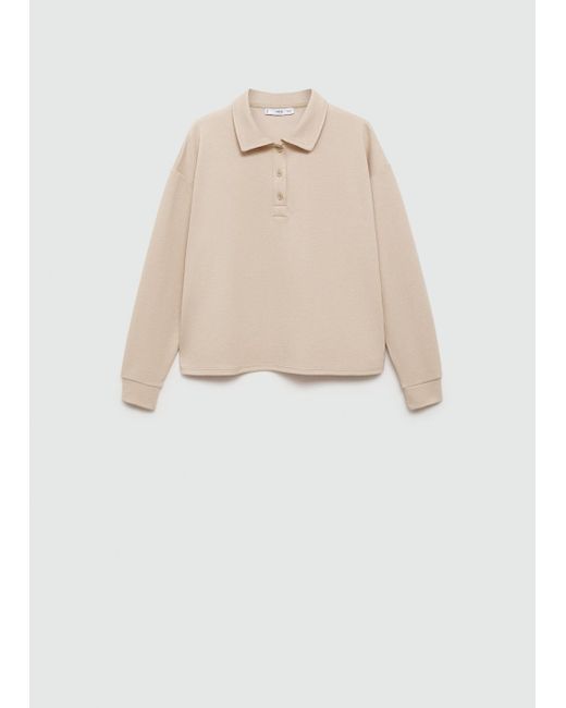 Mango Natural Polo-neck Sweatshirt