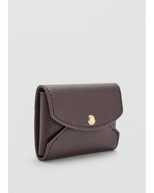 Mango Brown Small Flap Wallet
