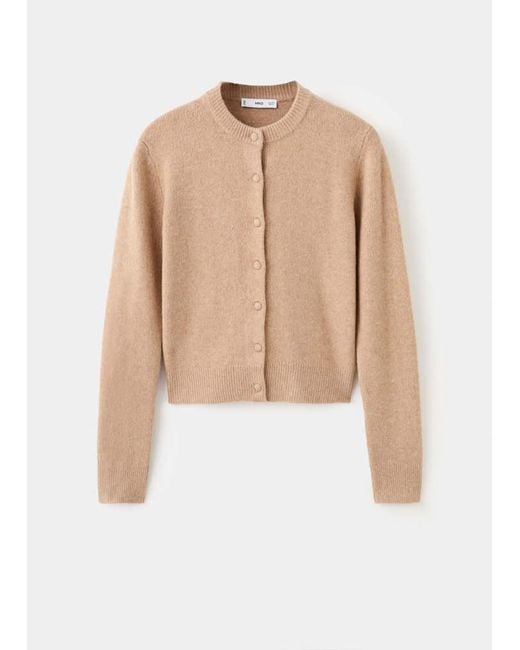 Mango Pink Knitted Button Cardigan