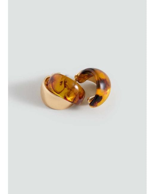 Mango Metallic Mixed Resin Earrings