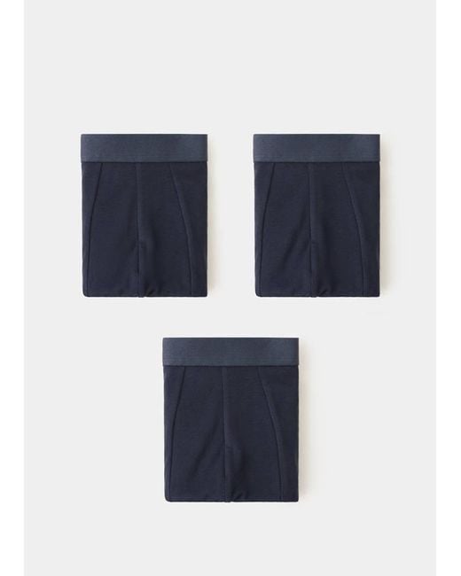 Mango Blue 3-Pack Combined Briefs for men